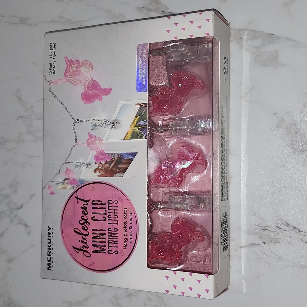 Unicorn Iridescent Mini Clip Strip Lights